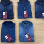 s squere denim shirt