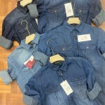 s squere denim shirt