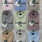 black letter imported linen shirt