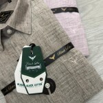 black letter imported linen shirt