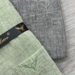 black letter imported linen shirt