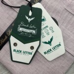 black letter imported linen shirt