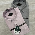 black letter imported linen shirt