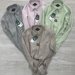 black letter imported linen shirt