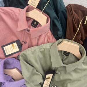 logoff imported velvet shirt