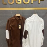 logoff imported velvet shirt