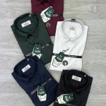 Black letter imported satin shirts