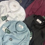 Black letter imported satin shirts