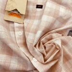wood machine cotton linen shirt