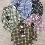 logoff linen checks shirt