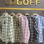 logoff linen checks shirt