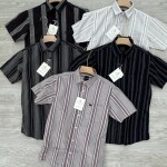 logoff Half sleeve cotton stripes shirt