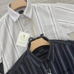logoff Half sleeve cotton stripes shirt
