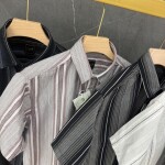 logoff Half sleeve cotton stripes shirt