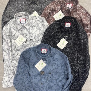 logoff oxford printed shirt