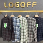 logoff melange checks shirt