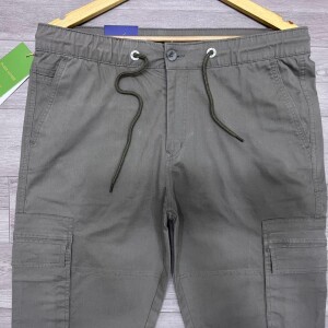 black letter cargo cotton pant