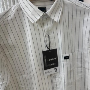 logoff cotton oxford stripes shiirt