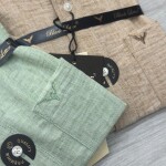 BLACK LETTER HALF SLEEVE IMPORTED LINEN SHIRT