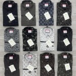 logoff oxford dobby printed shirt