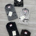 logoff oxford dobby printed shirt