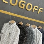 logoff oxford dobby printed shirt