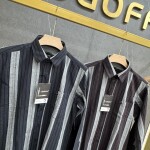 logoff cotton stripes shirt