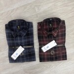 logoff cotton oxford checks shirt