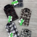 logoff cotton melange checks shirt