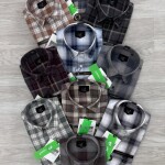 logoff cotton melange checks shirt