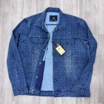 black letter denim jacket