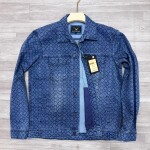 black letter denim jacket