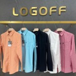 logoff cotton oxford plain shirt