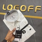 logoff cotton oxford plain shirt