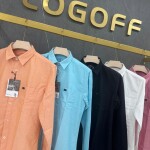 logoff cotton oxford plain shirt