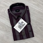 logoff cotton dobby stripes shirt