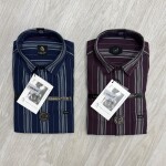 logoff cotton dobby stripes shirt