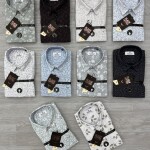 black letter linen printed shirt