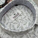 black letter linen printed shirt