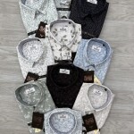 black letter linen printed shirt