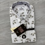 black letter linen printed shirt