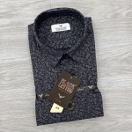 black letter linen printed shirt