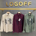 logoff embroidery shirt