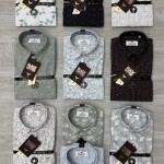 black letter half sleeve linen printed shirt