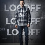 logoff cotton indigo double pocket checks shirt