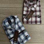 s squere half sleeve big size checks shirt
