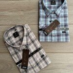 s squere half sleeve big size checks shirt