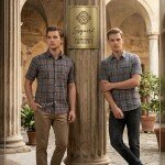 s squere half sleeve big size checks shirt