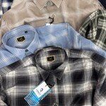 logoff cotton oxford checks shirt