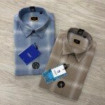 logoff cotton oxford checks shirt